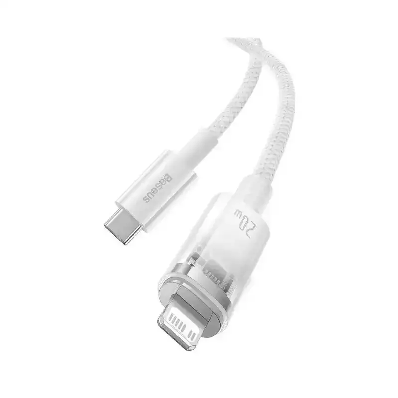 کابل شارژ Type-C to iP باسئوس مدل Explorer Series Smart Temperature Control با طول 1متر 20 وات